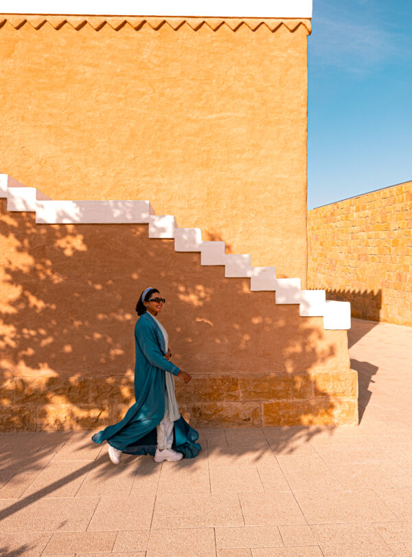 Woman walking in Diriyah